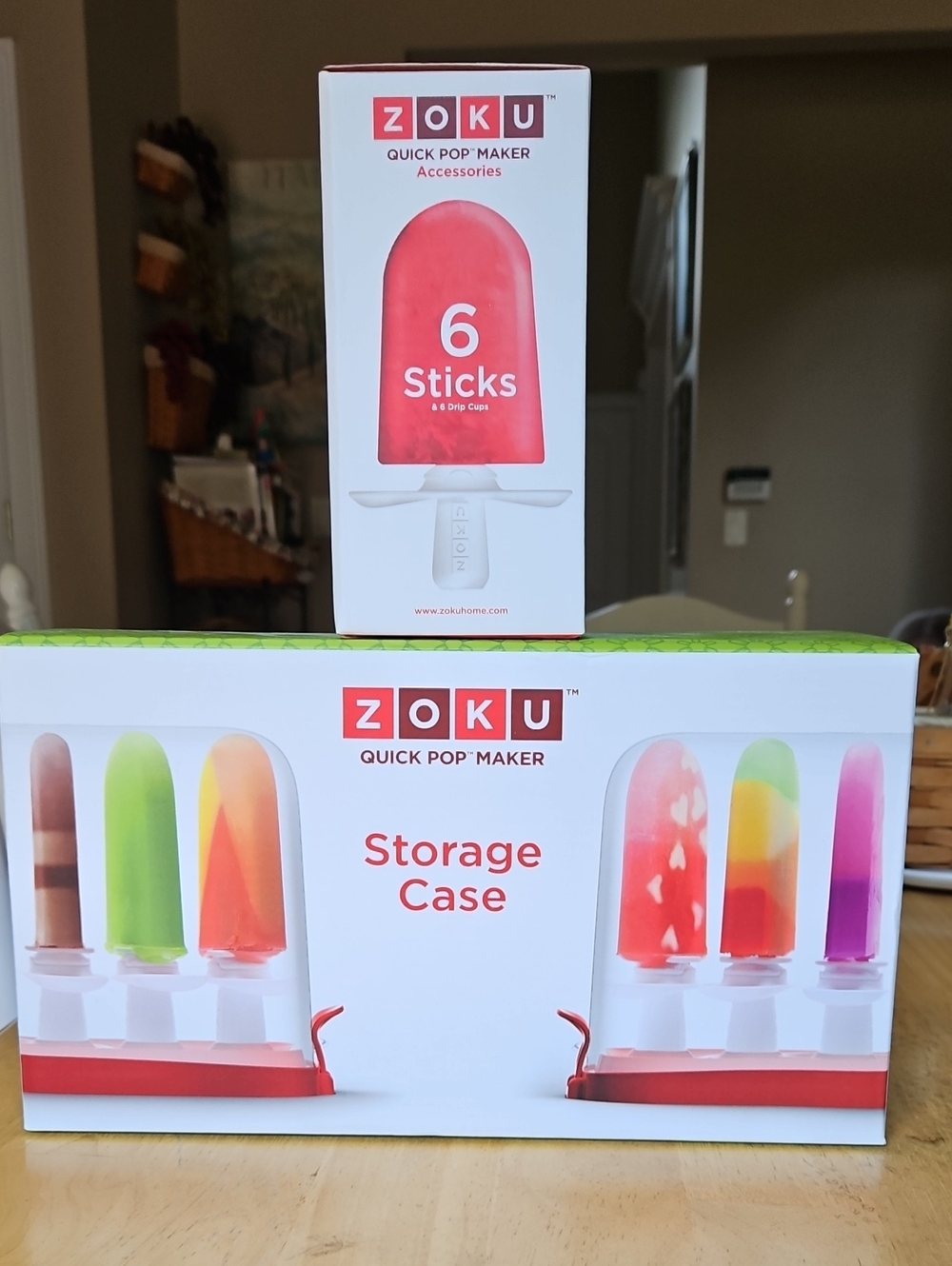 NWT Zoku Quick Pop Maker Storage Case & 6 Sticks